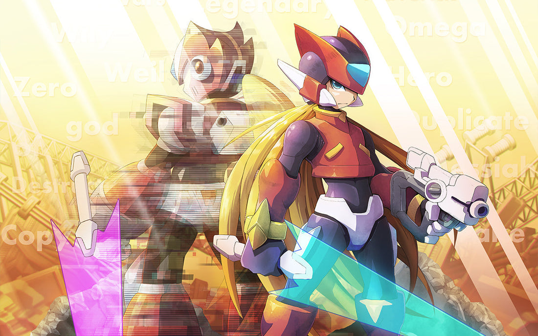 The sleeve art of the Mega Man Zero/ZX vinyl box set