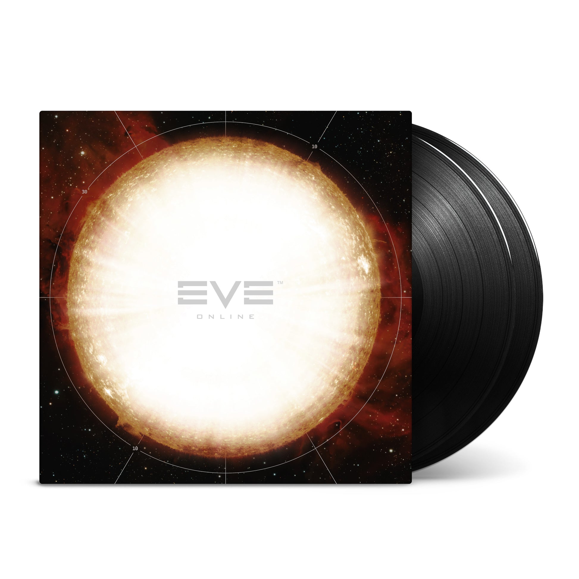 EVE Online soundtrack vinyl standard edition 2LP with silver board sleeve artwork and black heavyweight records